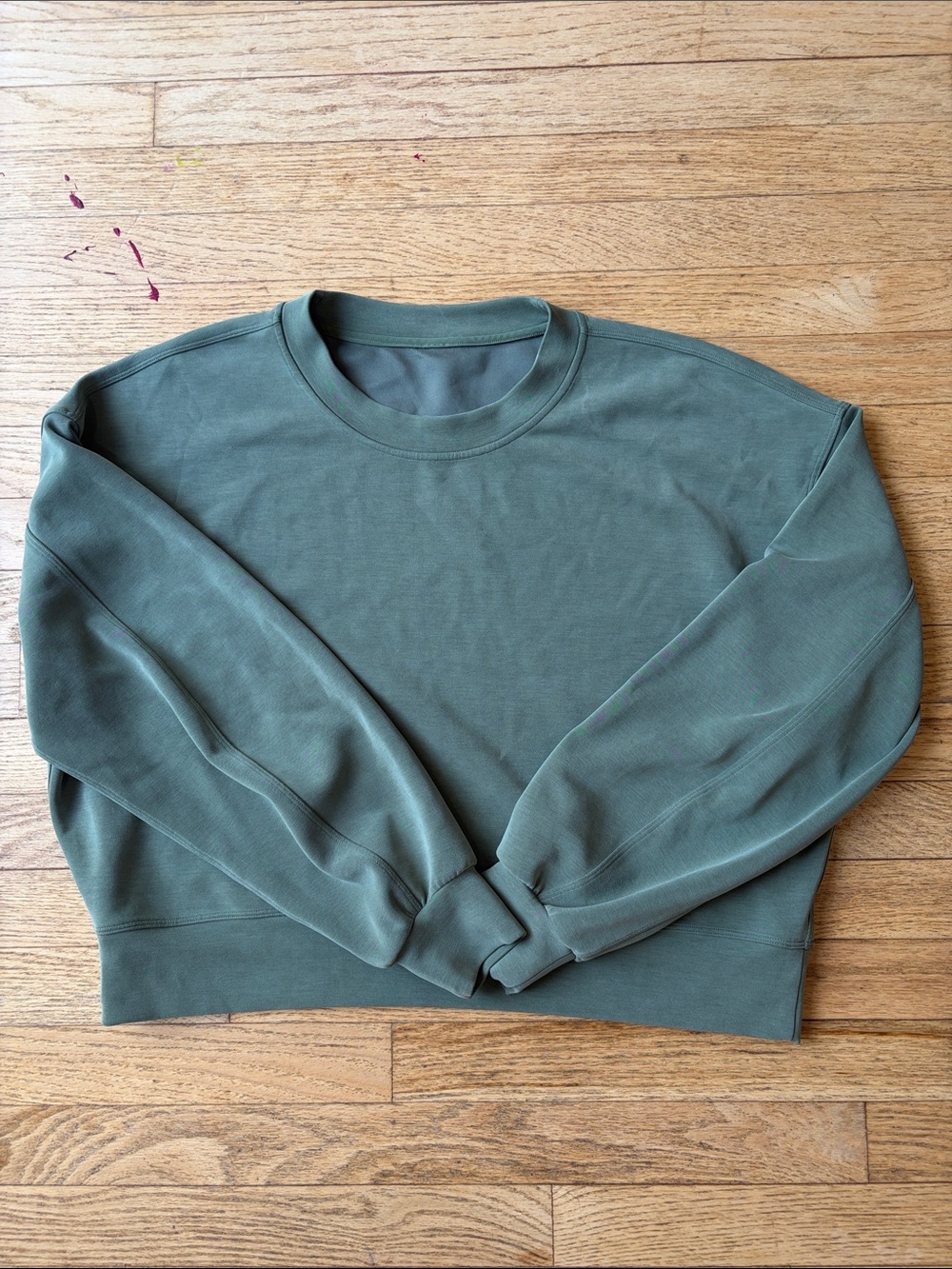 lululemon athletica Olive Green Crop Sweatshirt
